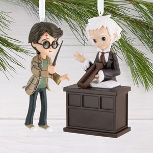 NEW Hallmark Harry Potter and Ollivander Wand Shop Set Of 2 Christmas Ornaments
